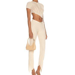 By FAR Baby Amber Leather Shoulder Bag - Cream